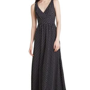 Anthropologie Eva Franco Black and White Clipdot Maxi Dress 6